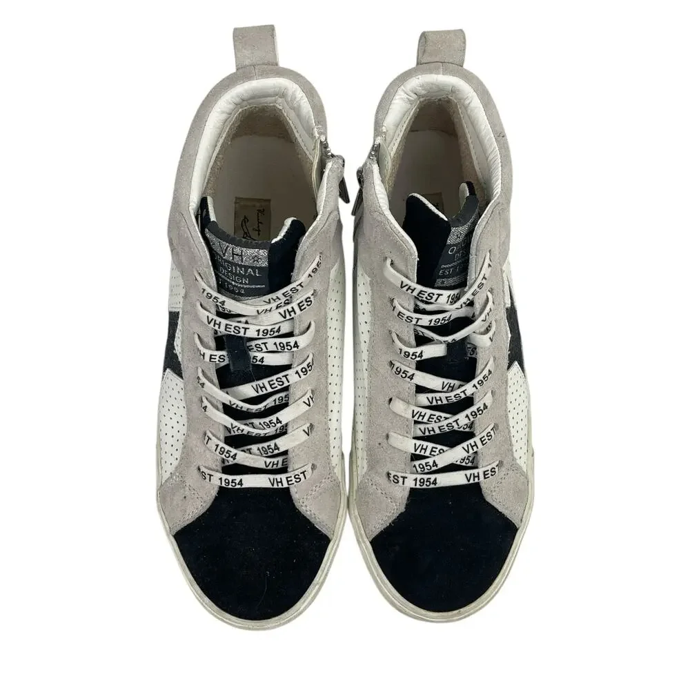 Vintage Havana Lester Women's Multicolor Leather Lace Up High Top Sneakers Sz 10